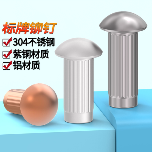 紫铜/铝/304不锈钢滚花铆钉