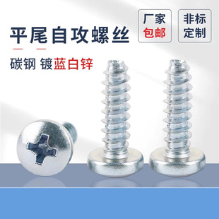 平尾自攻螺钉镀蓝白锌圆头十字平尾自攻螺丝ST2.2 ST5.5盘头自攻
