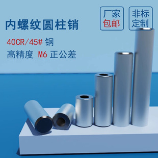 原GB120内螺纹圆柱销高强度45 30热处理HRC40定位销 钢M3M4M5M6M8