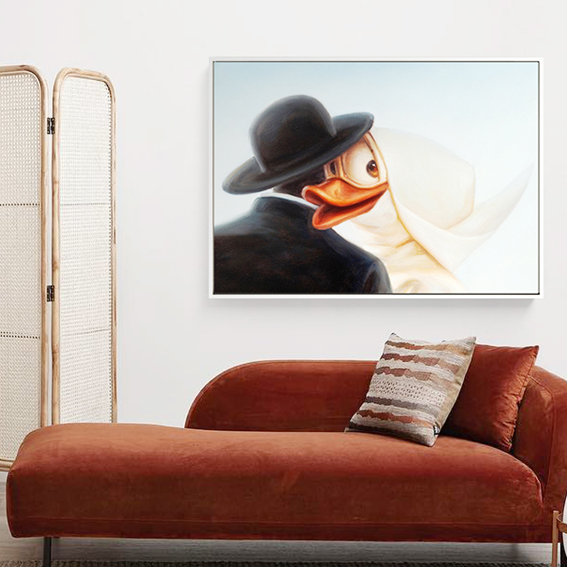散步去kajstenvall迪士尼唐老鸭艺术ins有好货现代美式复古装饰画
