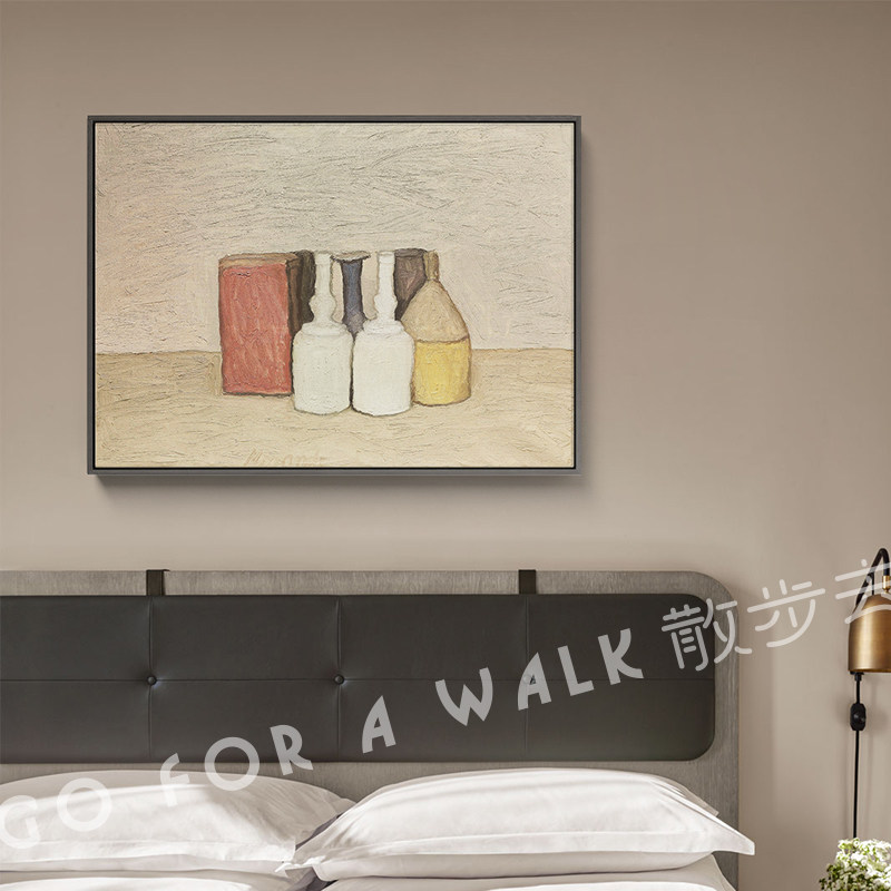 家居博主推荐莫兰迪瓶子简约过道小众装饰画客厅复古好住艺术挂画