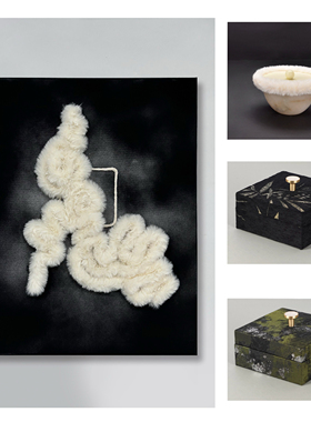 现代创意装饰画客厅卧室挂画样板间酒店首饰盒床头柜收纳盒摆件