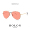 Color changing BL8010E68 transparent orange color changing lenses with gold frame