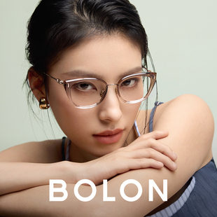 BOLON暴龙近视眼镜框玳瑁猫眼钛框素颜镜架个性 可配度数女BA6060