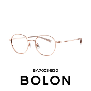 BOLON暴龙眼镜框小框近视镜架钛框男复古轻质金丝可配镜女BA7003