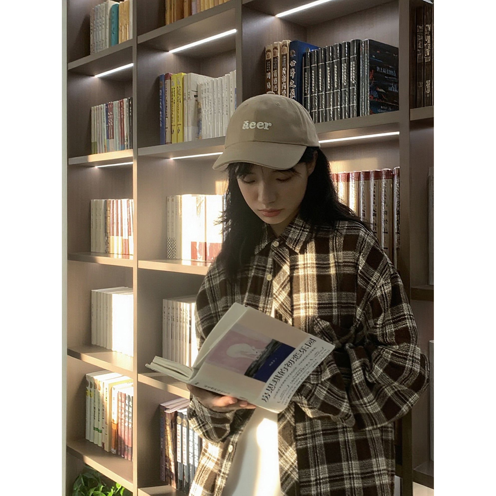 美式复古格子长袖衬衫男女早秋2025新款工装文艺ins衬衣外套上衣