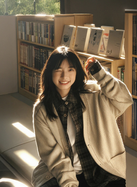 日系毛衣开衫外套秋季vintage街头宽松百搭慵懒风休闲针织衫上衣