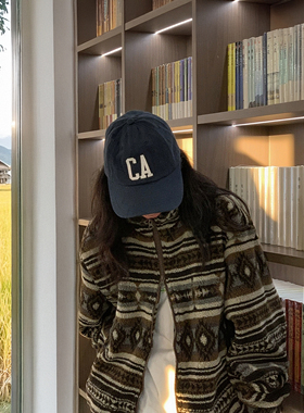 民族风提花立领棉衣男女秋冬加厚保暖宽松费尔岛羊羔毛夹克外套潮