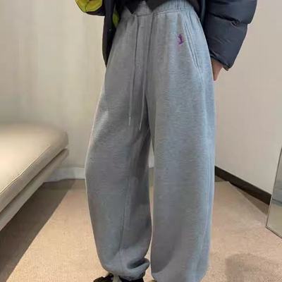 厂家福利不退换左维zuowooon8577九分束脚裤颗粒绒卫裤小脚裤