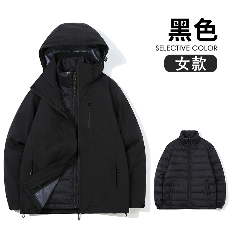 冲锋上衣羽绒内胆防风男女