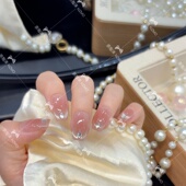 指甲微笑猫眼日常百搭显白美甲气质款 雨滴 穿戴甲