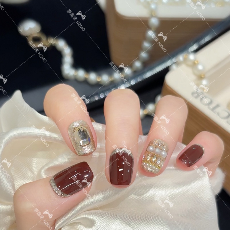 【酒红契约】秋冬车厘子红气质穿戴甲轻奢设计美甲