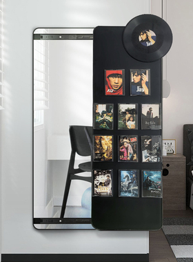 超薄磁吸全身镜diy照片隐藏式推拉穿衣镜冰箱贴黑板暗藏镜子隐形