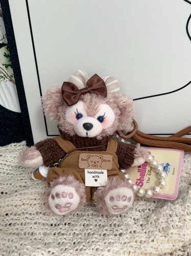 雪莉甜心玫玫小熊包包挂件毛绒玩偶公仔包包挂饰礼物送女生