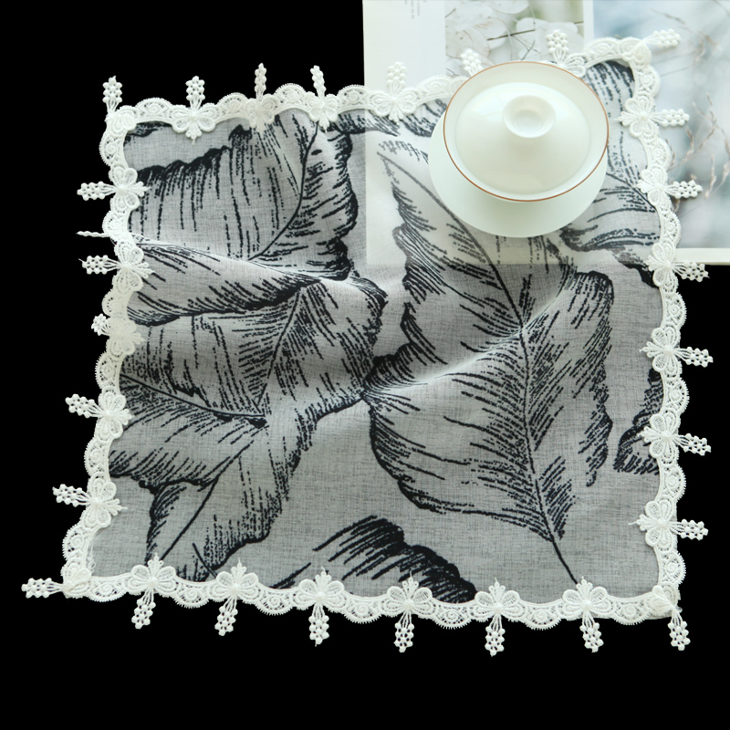 唯米9972薄纱田园蕾丝防尘遮盖巾