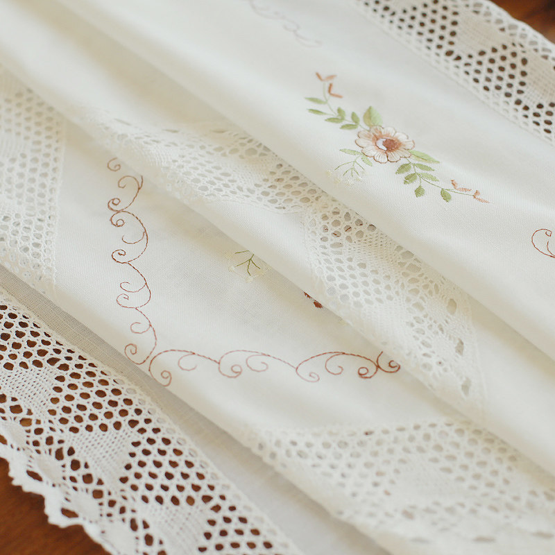 唯米 棉纱绣餐桌布布艺圆形桌布台布茶几巾桌垫多用盖巾,居家布艺,桌布,淘宝优惠券,粉丝福利购,淘宝优惠卷