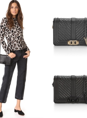 美国代购直邮Rebecca Minkoff small love经典链条包牛皮单肩斜挎