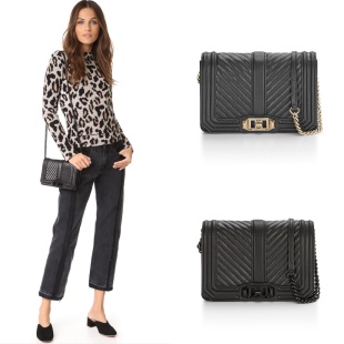 美国代购直邮Rebecca Minkoff small love经典链条包牛皮单肩斜挎