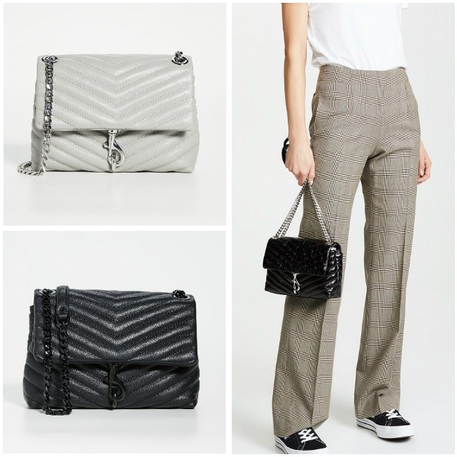 美国代购直邮Rebecca Minkoff edie小号链条包牛皮单肩斜挎小香风