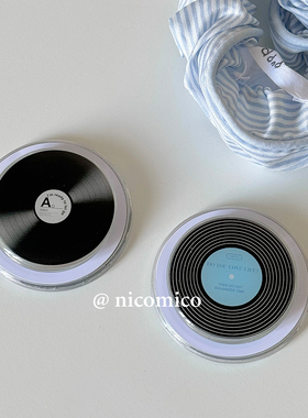 韩国ins小众个性CD唱片Magsafe磁吸手机气囊支架可伸缩折叠粘贴式