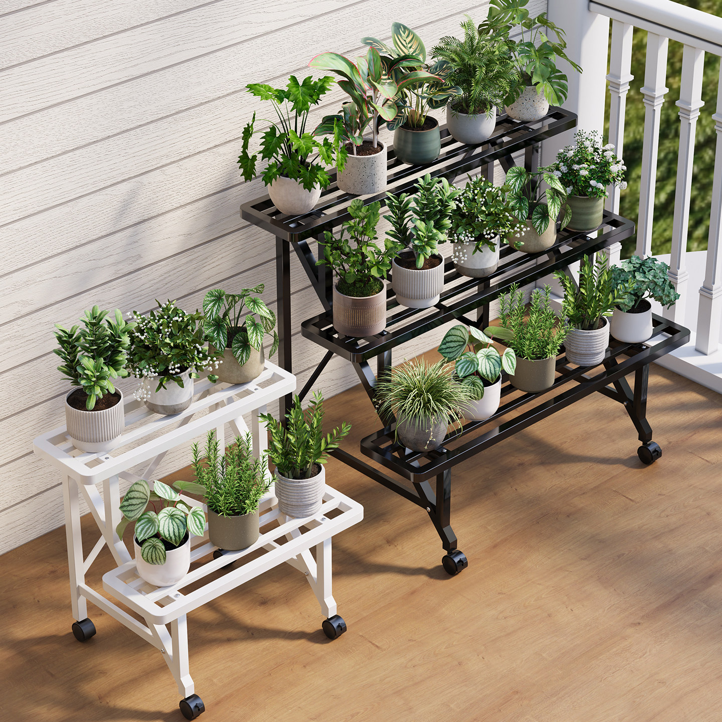 花架置物架阳台花架子客厅落地式户外庭院铁艺多层花盆托架放置架