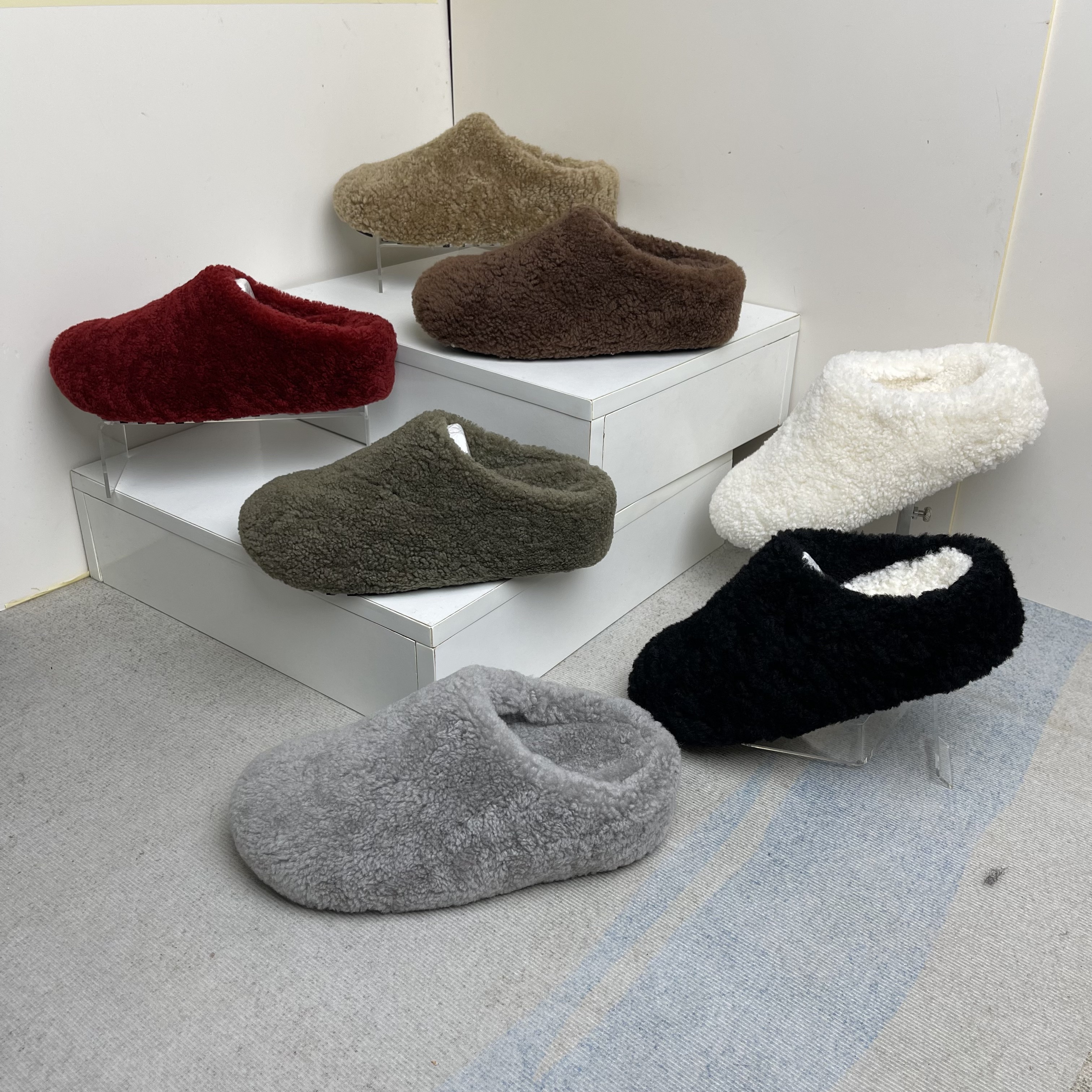 POLT懒人一脚蹬半拖毛毛鞋