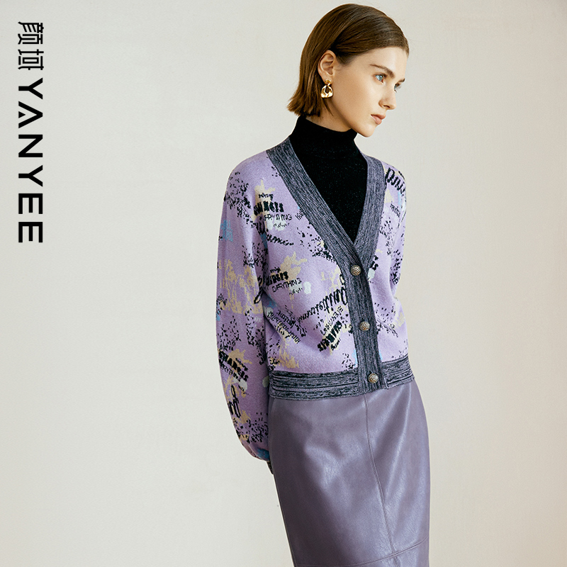 颜域气质复古休闲时尚毛衣开衫