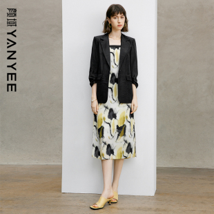 早春搭配一整套天丝通勤两件套 女2026新款 颜域西装 外套连衣裙套装