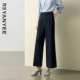 女2026夏季 新款 显瘦垂感阔腿裤 颜域宽松高腰直筒裤 通勤休闲长裤 子