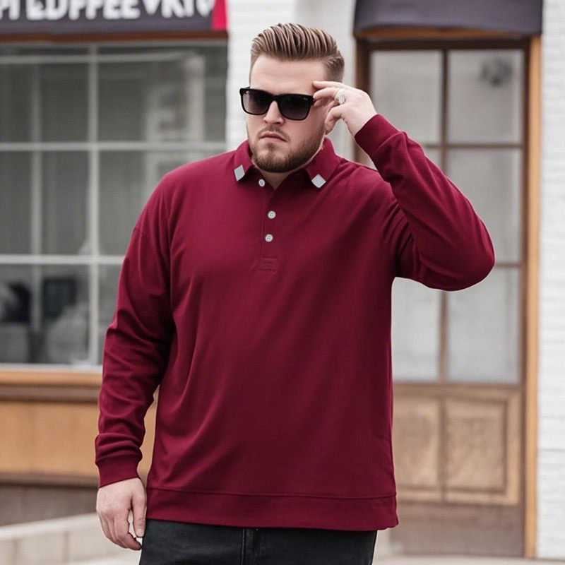 大码polo衫纯色商务翻领加肥加大