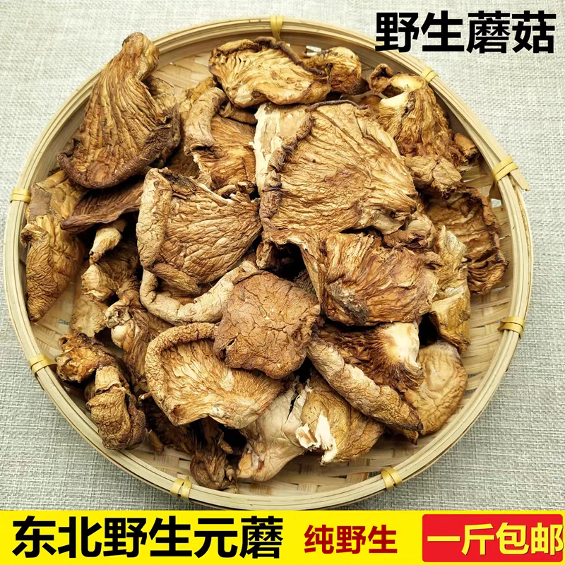 东北野生元蘑干货冻蘑小黄蘑新货黑龙江小鸡炖蘑菇500g包邮山产品