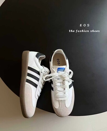 EOS德训鞋女鞋2026新款秋季韩版复古小白鞋运动休闲阿甘鞋潮