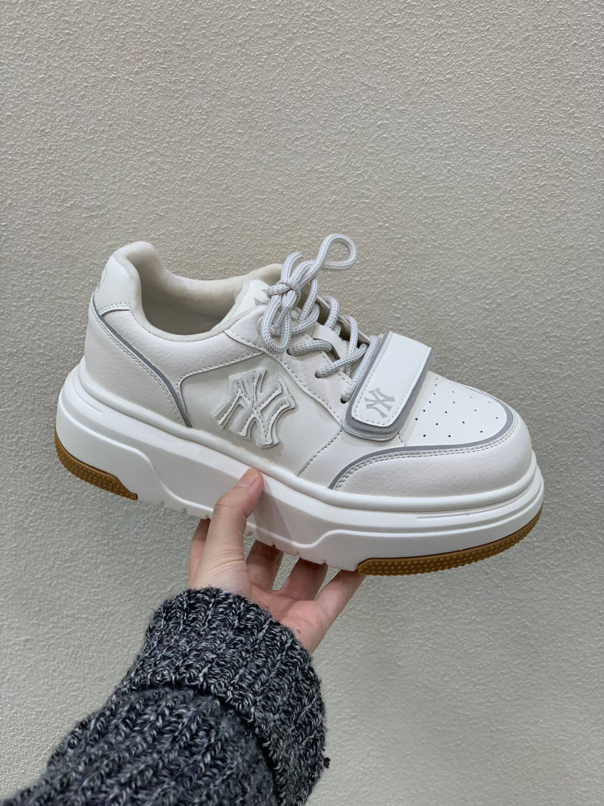 可千凡真皮女2026春季新款厚底增高学长鞋休闲小白板鞋单鞋,女鞋,时尚休闲鞋,淘宝优惠券,粉丝福利购,淘宝优惠卷