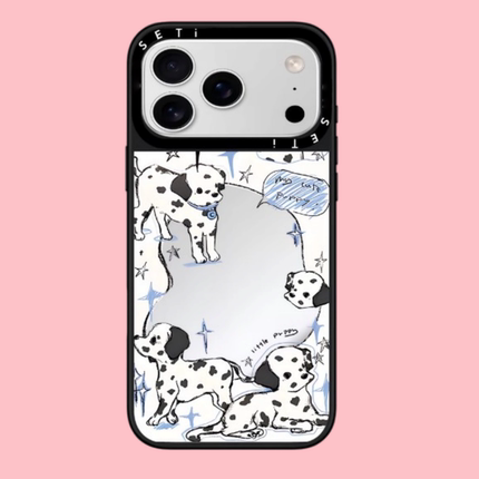 潮牌斑点狗镜面适用苹果17promax手机壳/iphone16promax/15pro/14plus/13p/12p套case的tify