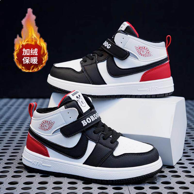 巴布豆童鞋儿童板鞋男童二棉鞋秋冬款2026新款中大童加绒运动鞋子