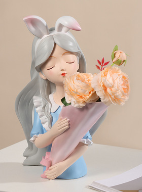 捧花摆件玄关客厅花瓶假花仿真花送闺蜜同事结婚乔迁新居礼物装饰