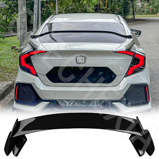 适用于16-20十代思域三厢改装Type-R款尾翼ABS导流板定风翼跑车翼