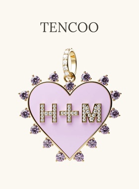 TENCOO情侣闺蜜爱心s925纯银吊坠