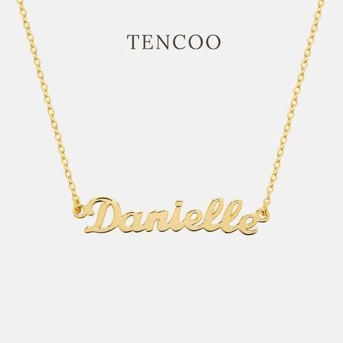 Tencoo纯银定制名字字母项链礼物