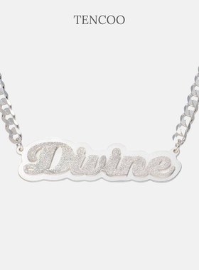 Slay！【磨砂细闪工艺】TENCOO定制细闪双层名字项链定制古巴链