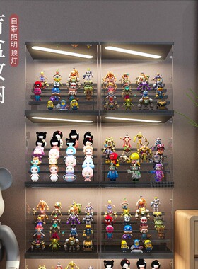 亚克力带灯展示盒泡泡玛特盲盒