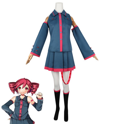 初因重音公式cosplay 蓝色制服初因动漫游戏未来cos服动漫套装女