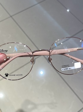 日本代购ZOFF 佐芙Disney迪士尼 米妮圆形ZC242005近视眼镜送镜片
