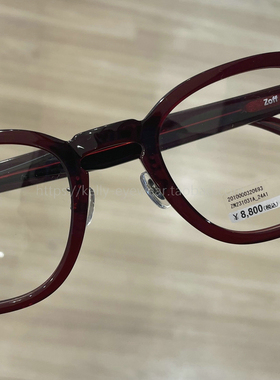 日本代购 ZOFF佐芙CLASSIC 方框复古ZN231031男女近视眼镜送镜片