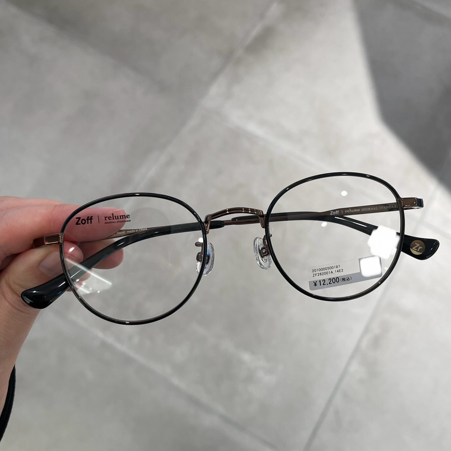 日本代购ZOFF 佐芙JOURNAL STANDARD ZF262001圆框近视眼镜送镜片