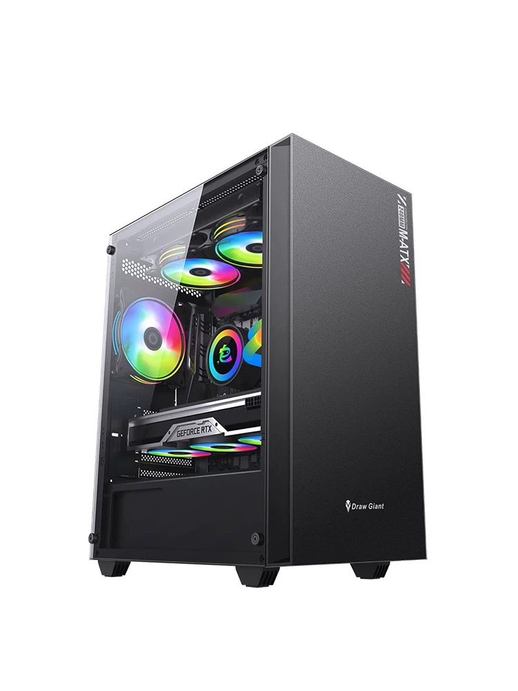Портативная матчик overseas MATX корпус настольный компьютер стеклянная боковая прозрачная e-sports водяной холодной игре корпус