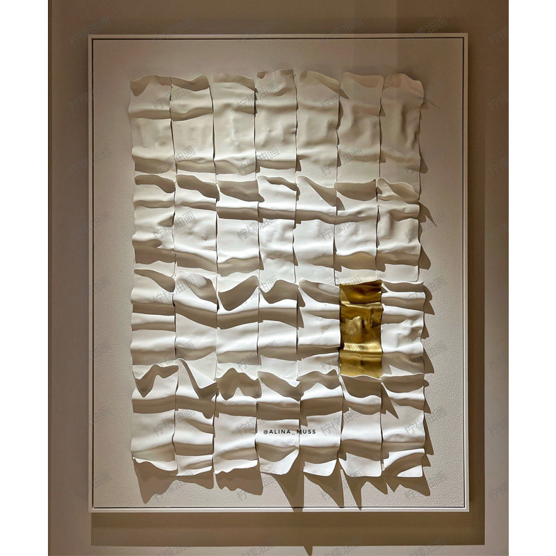 柠檬油画现代轻奢客厅亚克力块立体装饰画简约玄关壁画沙发挂画