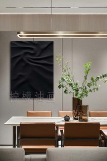 现代轻奢客厅木质雕刻3d立体抽象装饰画样板房实物画简约玄关挂画