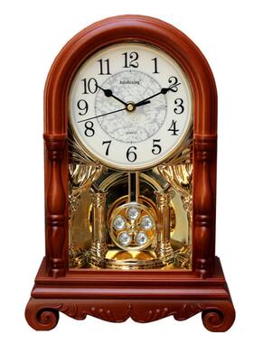 欧式复古钟表创意家用座钟客厅大号老式摆钟美式桌面摆件台式坐钟