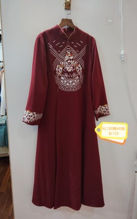 红色新中式连衣裙女装精品 咨询库存拍 100胸
